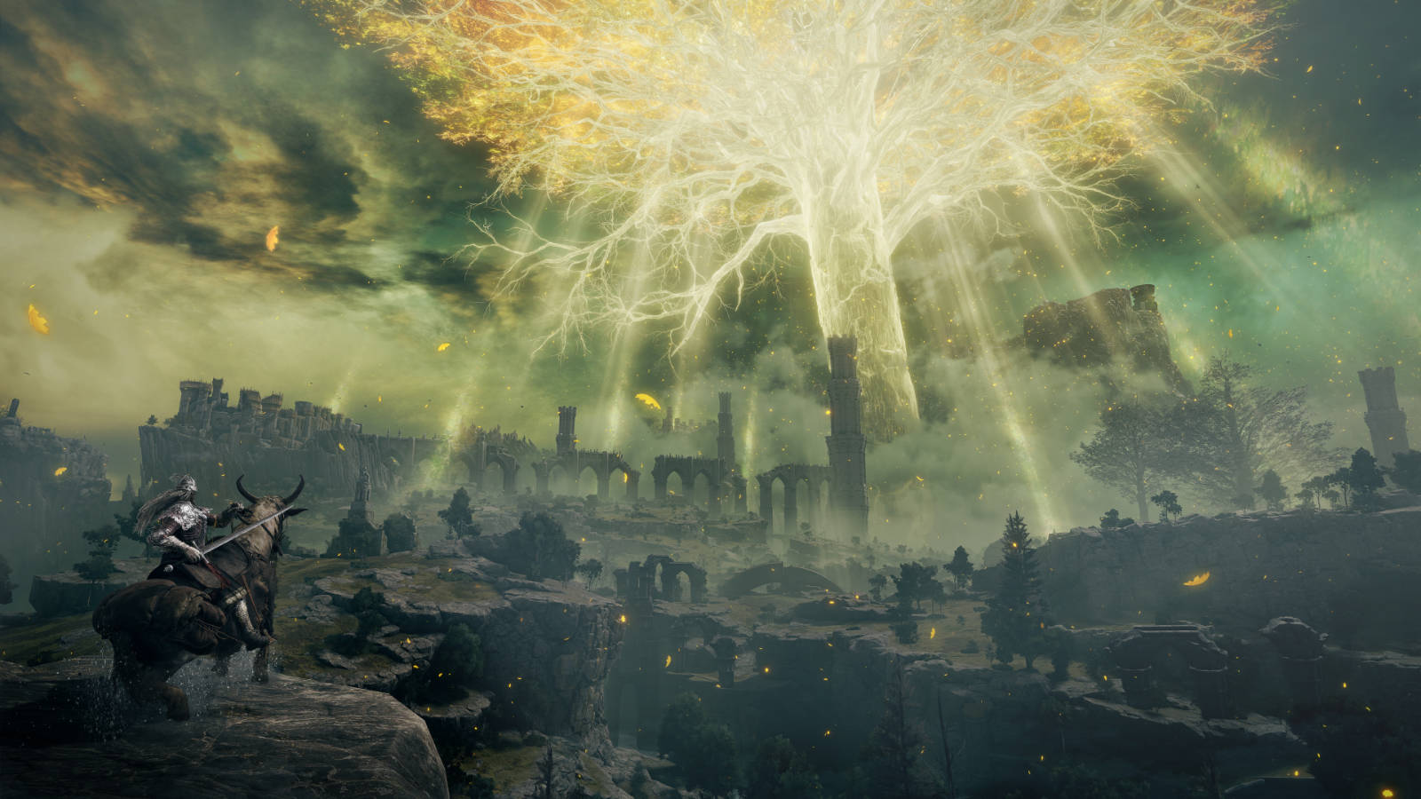 You can see just a tiny sliver of the Elden Ring's world in this screenshot. And you can find items and challenges every few meters there. Image courtesy of From Software.